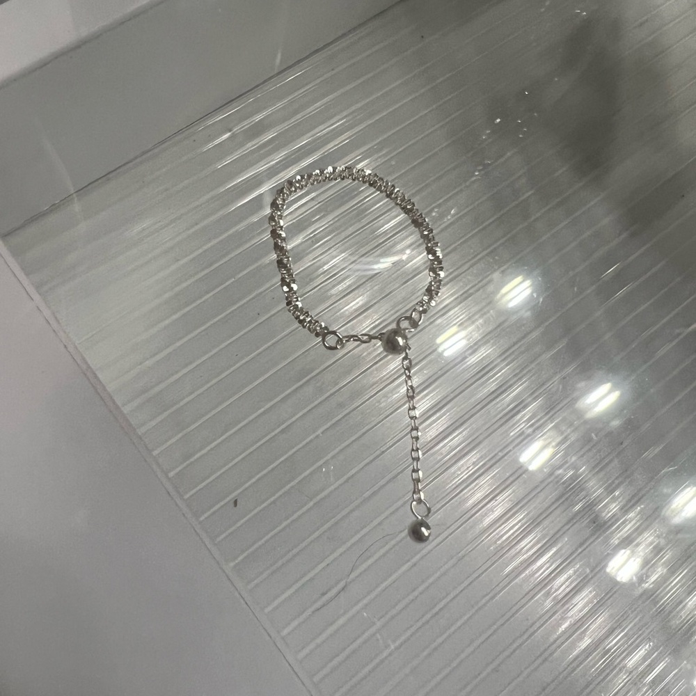 Silver slinky ring size 7